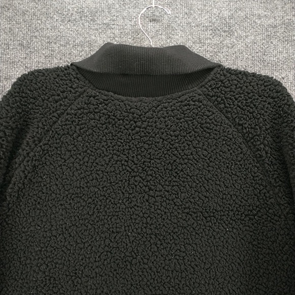 Victoria's Secret PINK Women's 1/2 Zip Fleece Pullover Black Large - Picture 7 of 13